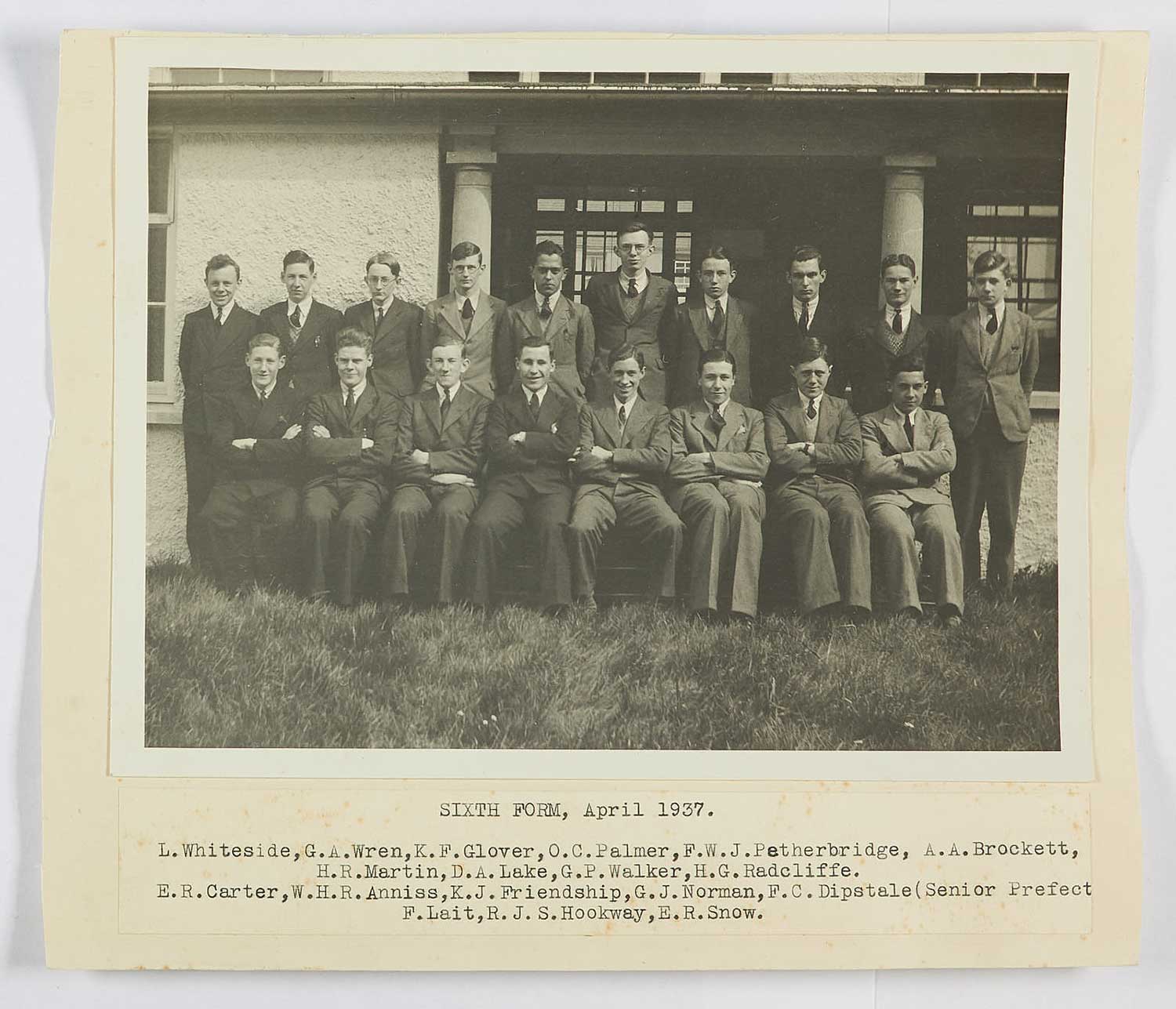 Bideford Grammar School 1937 6th Form