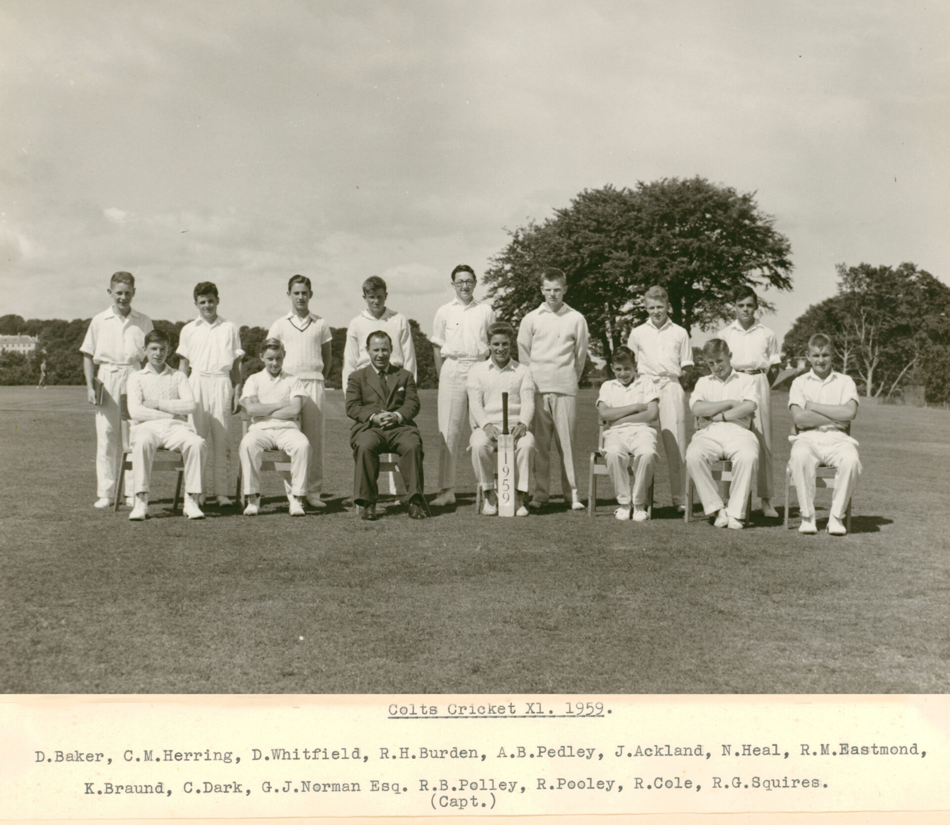 Colts Cricket X1. 1959