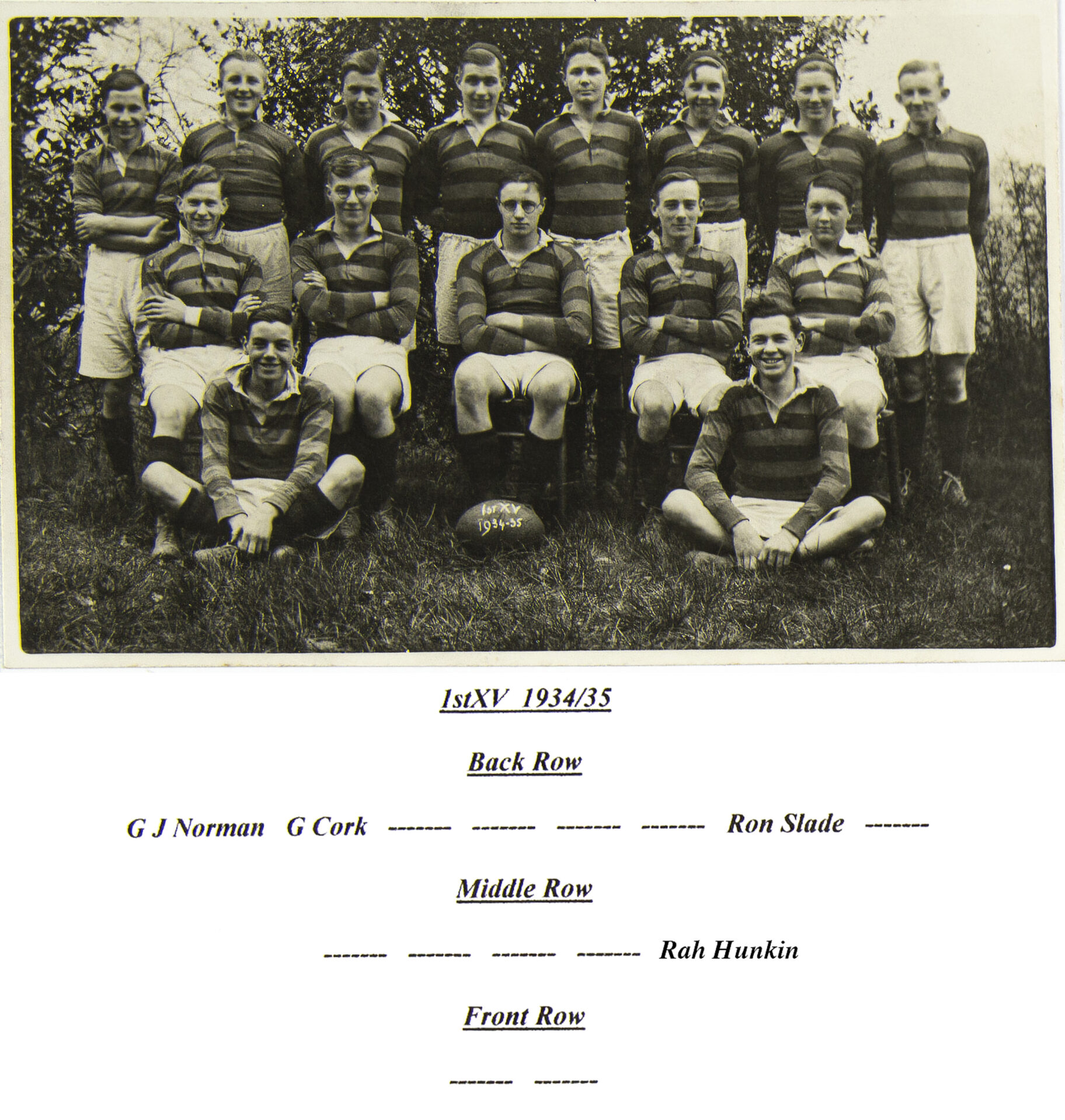 1934-35 1st XV